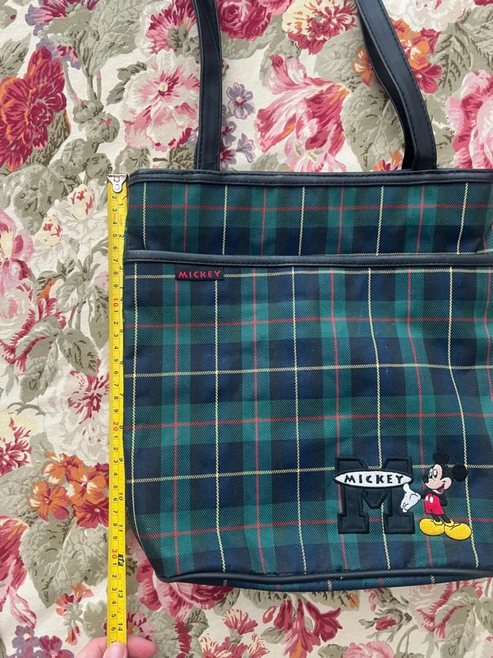 90s y2k vintage plaid Mickey purse Disney - Picture 6 of 9